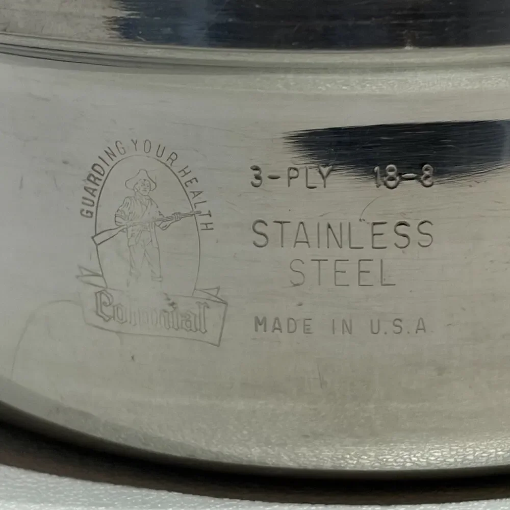 Vintage Colonial 1 Quart Sauce Pot Pan Stainless Steel Heavy Duty 3 Ply 18-8 USA